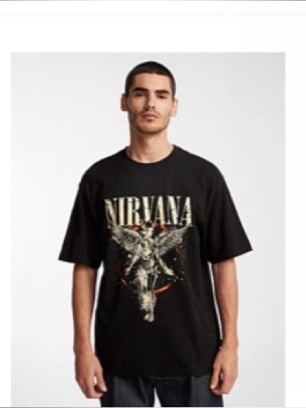 Simons NIRVANA Black Short Sleeve Graphic Tee, M